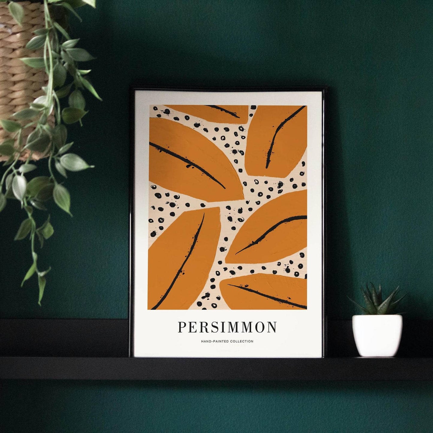 Persimmon Fruit Abstract Poster - HypeSheriff
