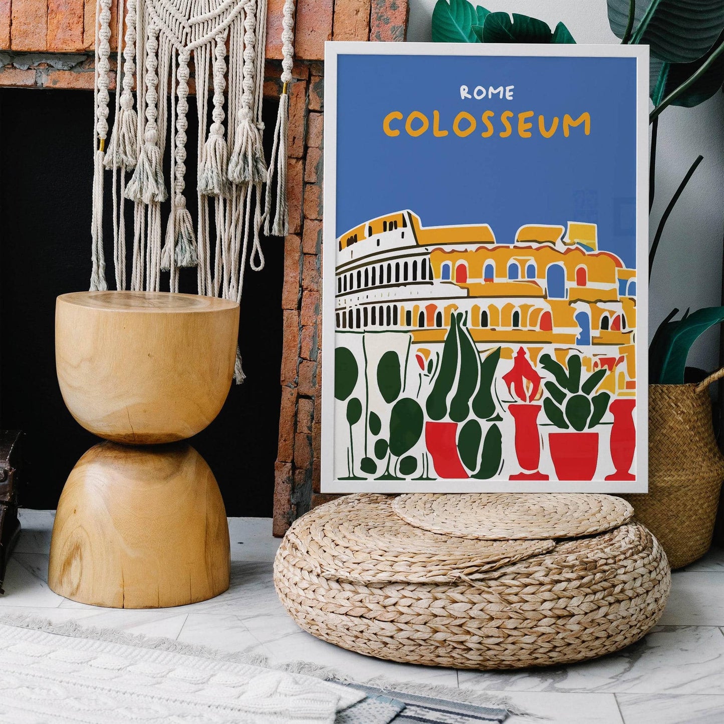 Rome, Colosseum Colorful Travel Poster - HypeSheriff