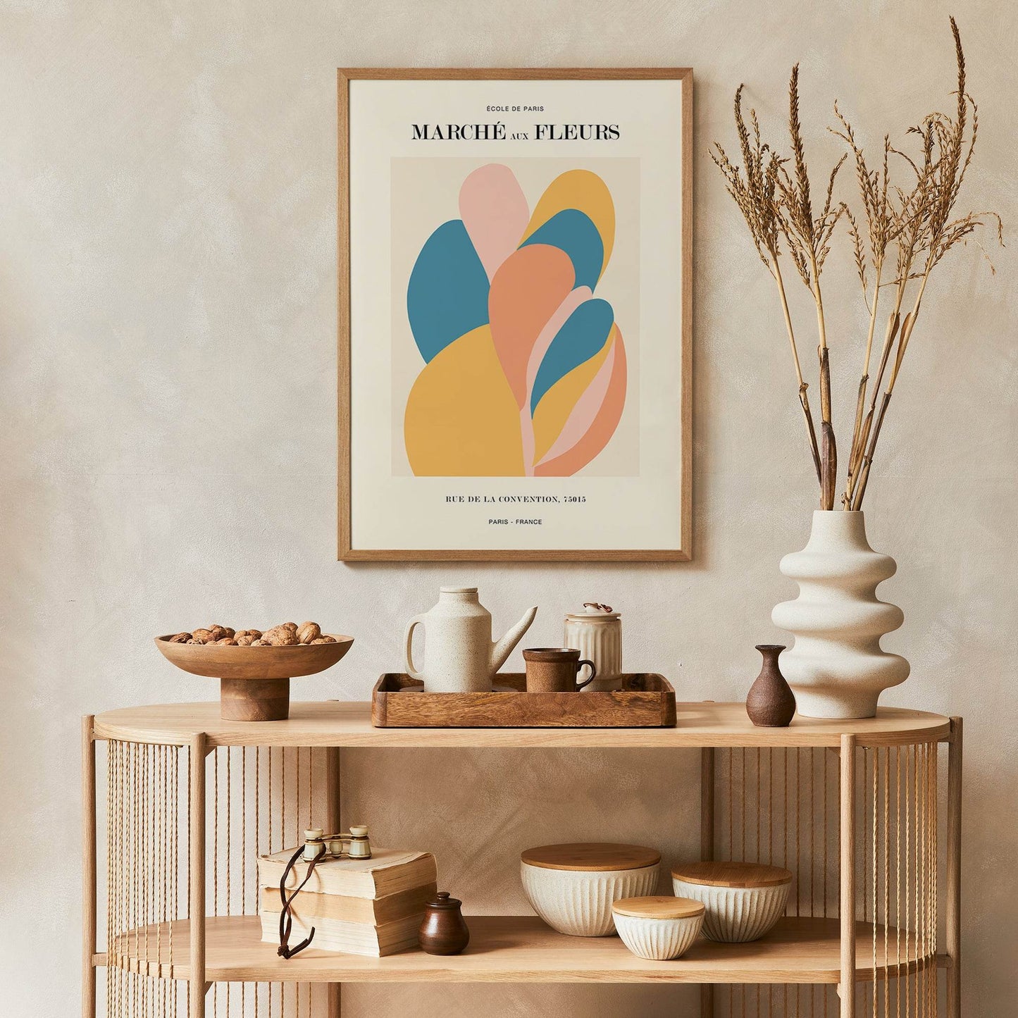 Marche aux Fleurs Abstract Poster - HypeSheriff