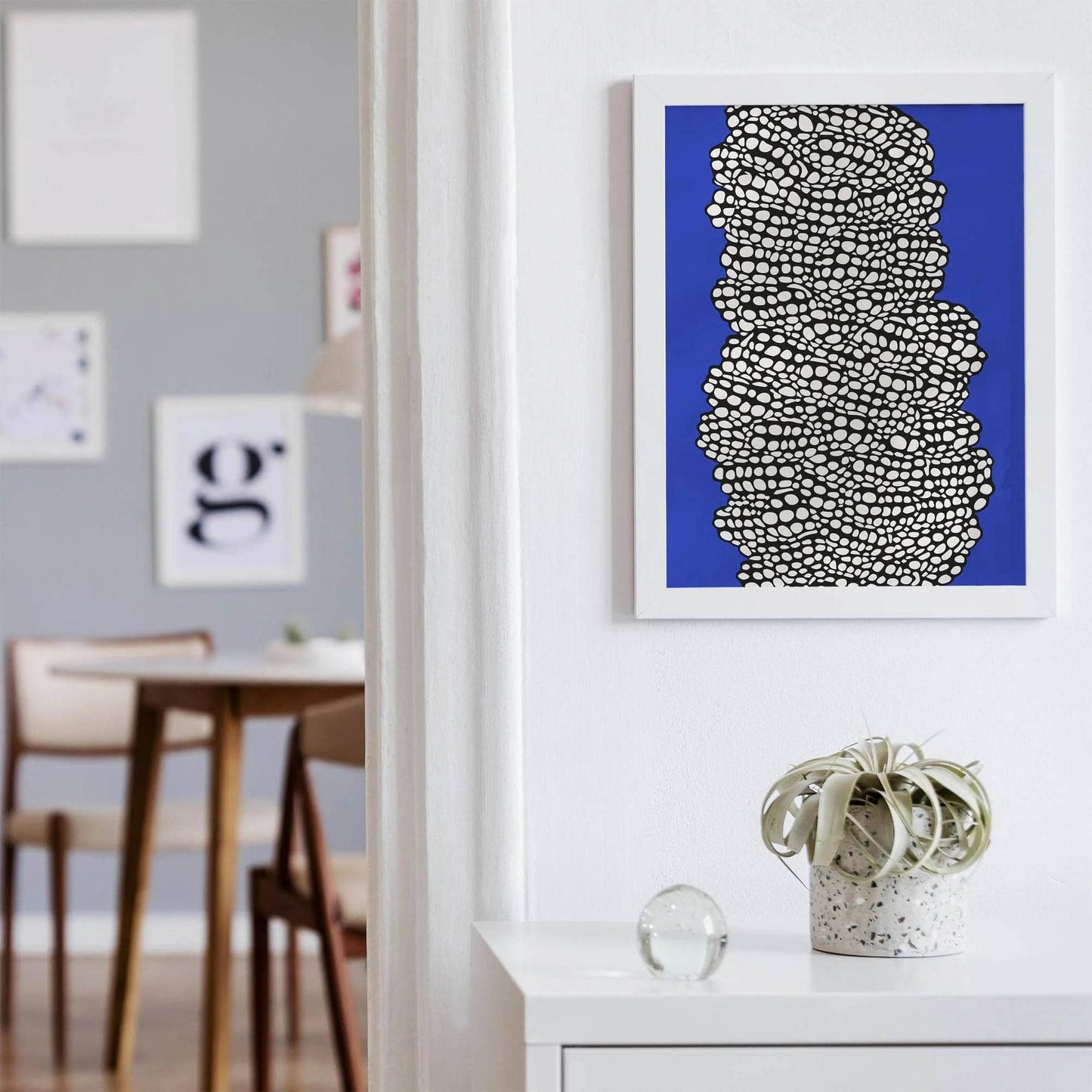 Blue Abstract Modern Poster - HypeSheriff