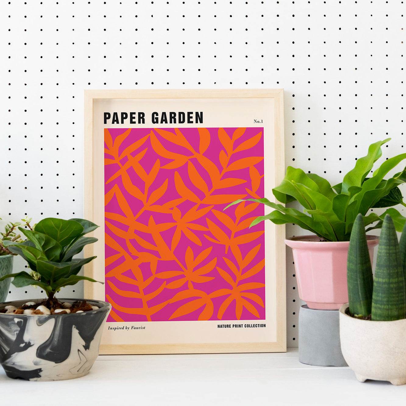 Viva Magenta Paper Garden Print - HypeSheriff