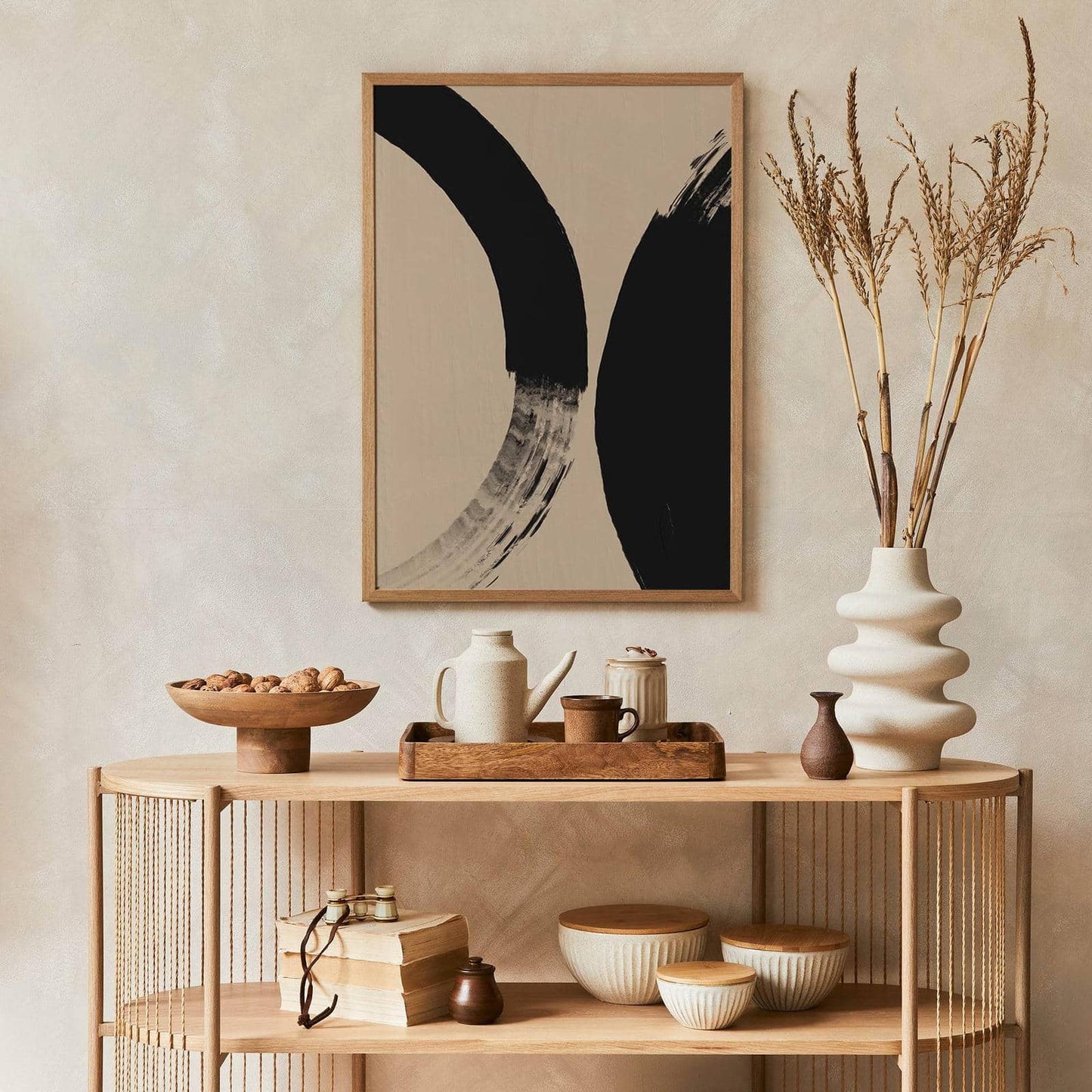 Black Brush Modern Abstract Poster - HypeSheriff