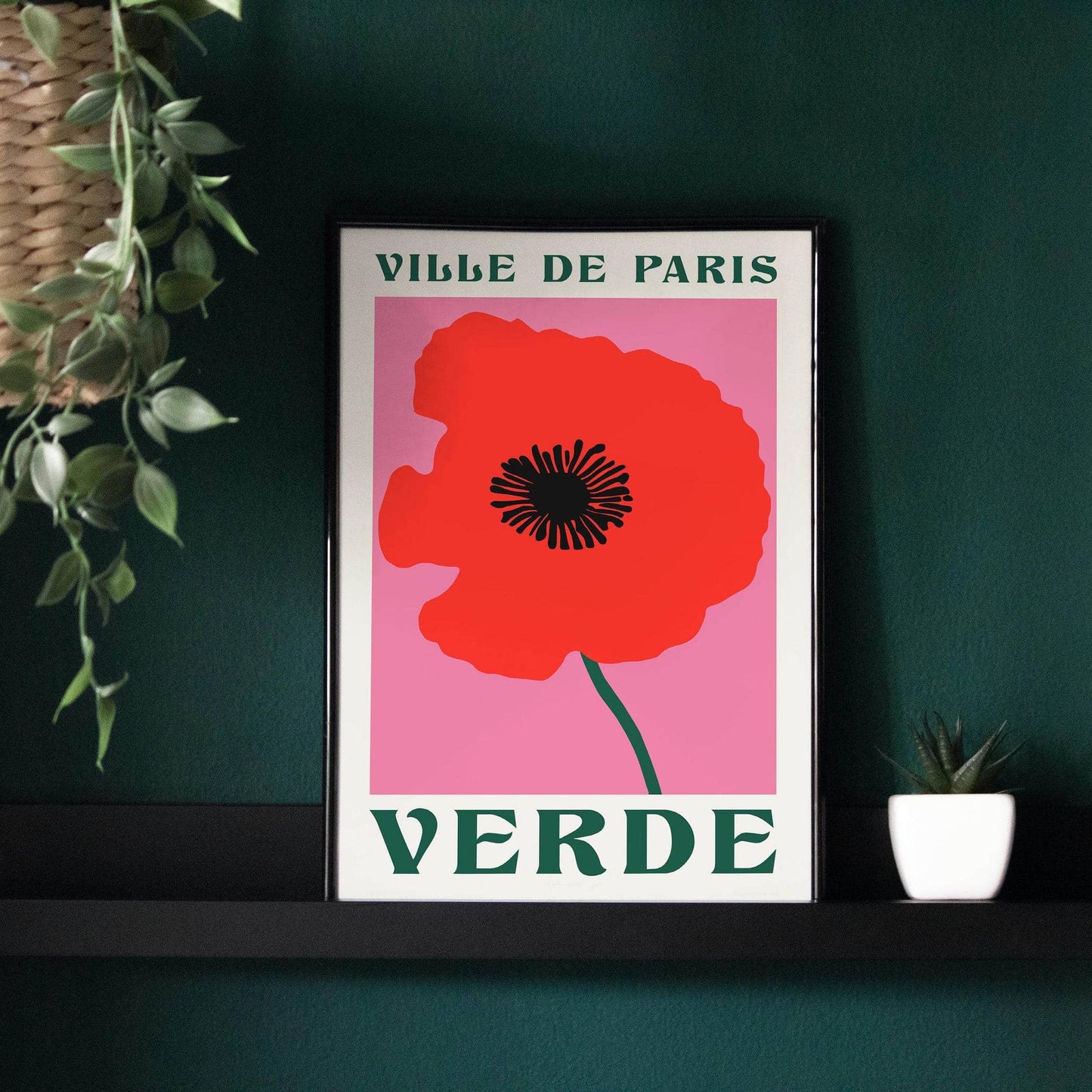 Verde Ville de Paris Poppy Poster - HypeSheriff
