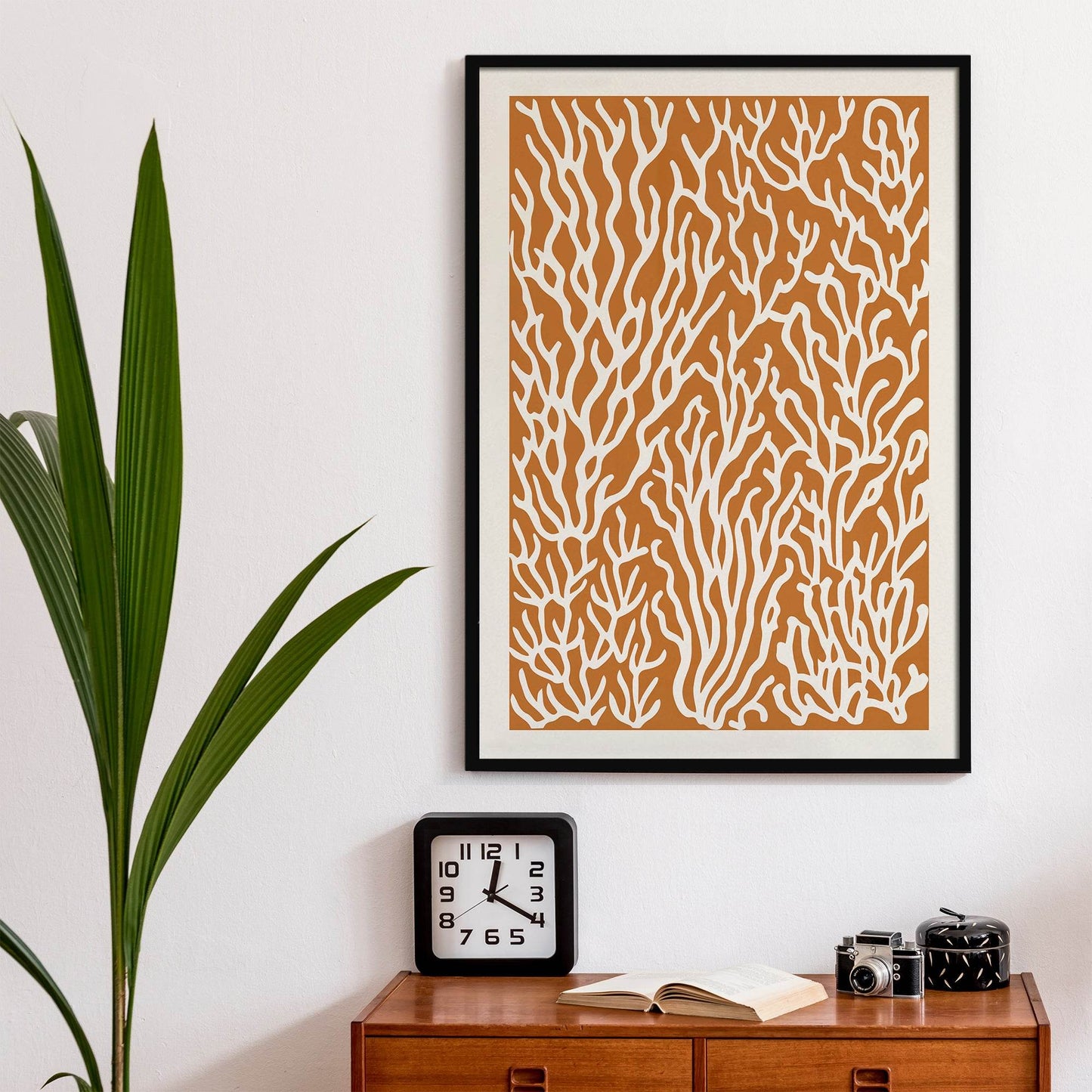 Boho Coral Floral Art Print - HypeSheriff