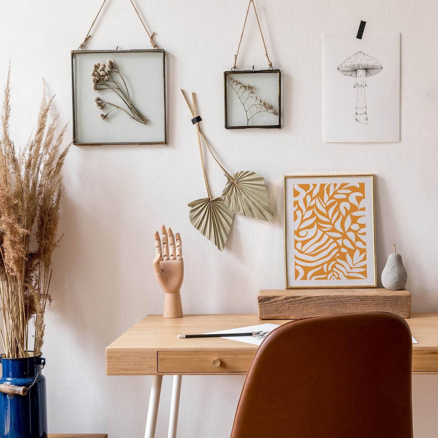 Yellow Nature Cut Outs Art Print - HypeSheriff