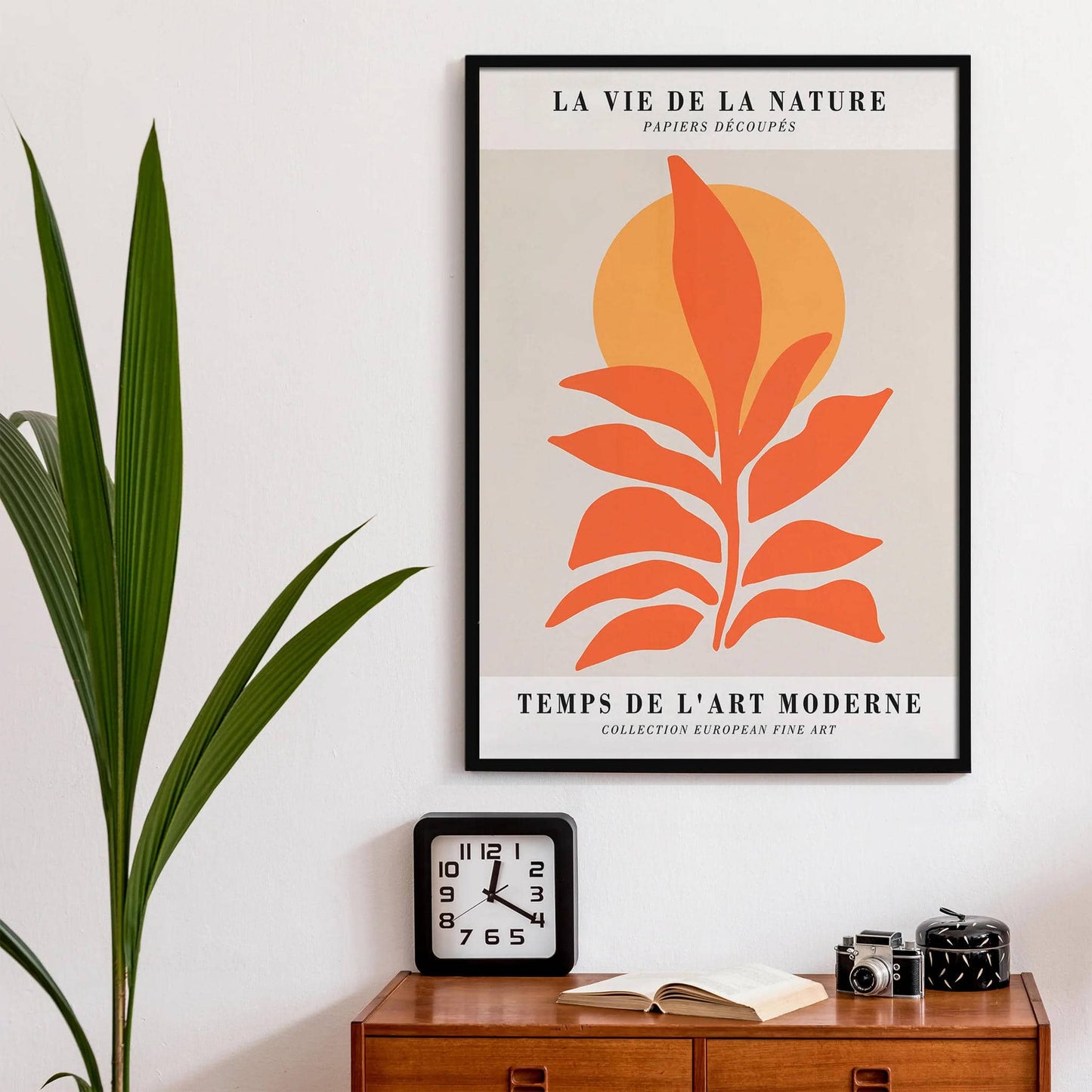 Orange Leaf and Sun Poster - HypeSheriff