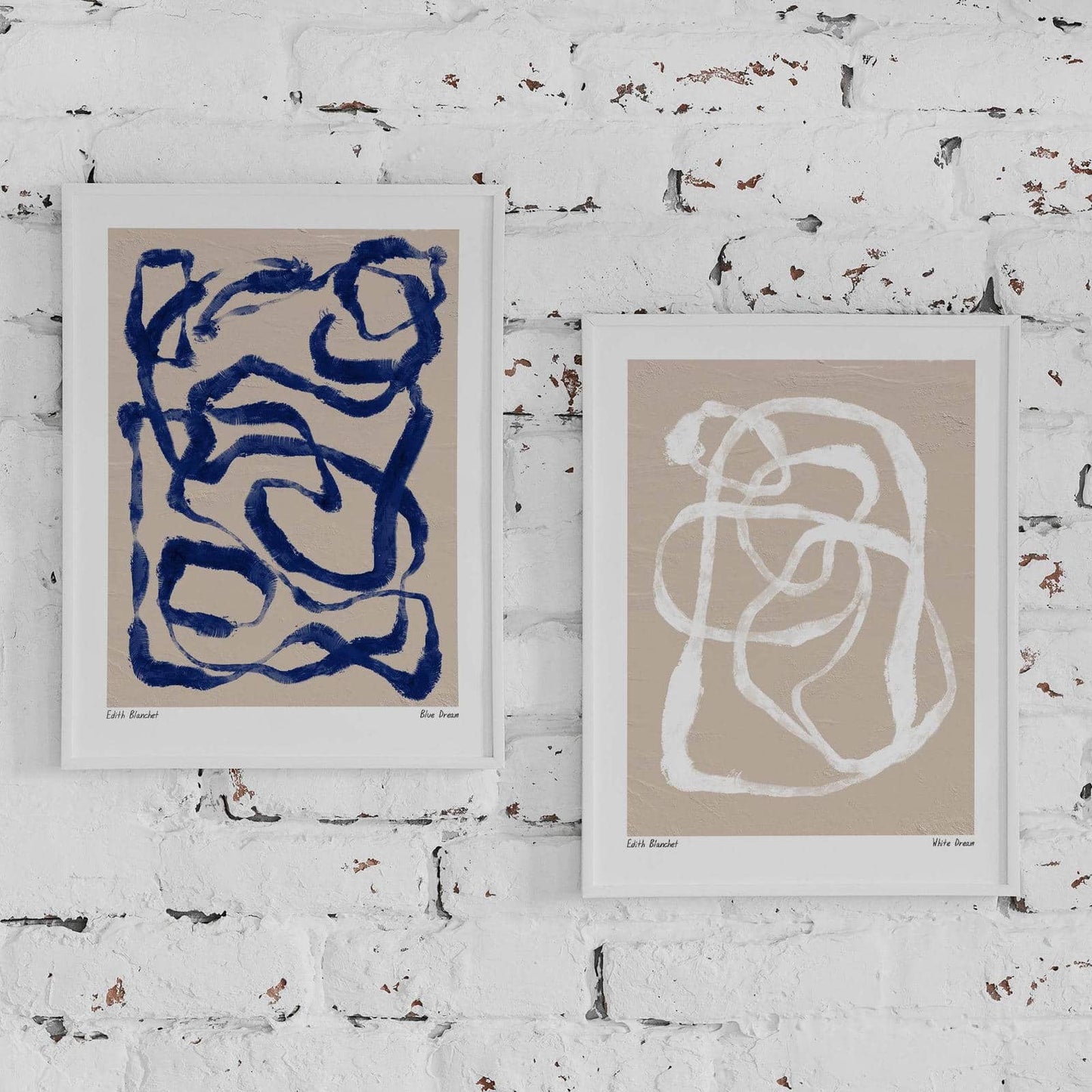 Set of 2 E. Blanchet Line Art Posters - HypeSheriff