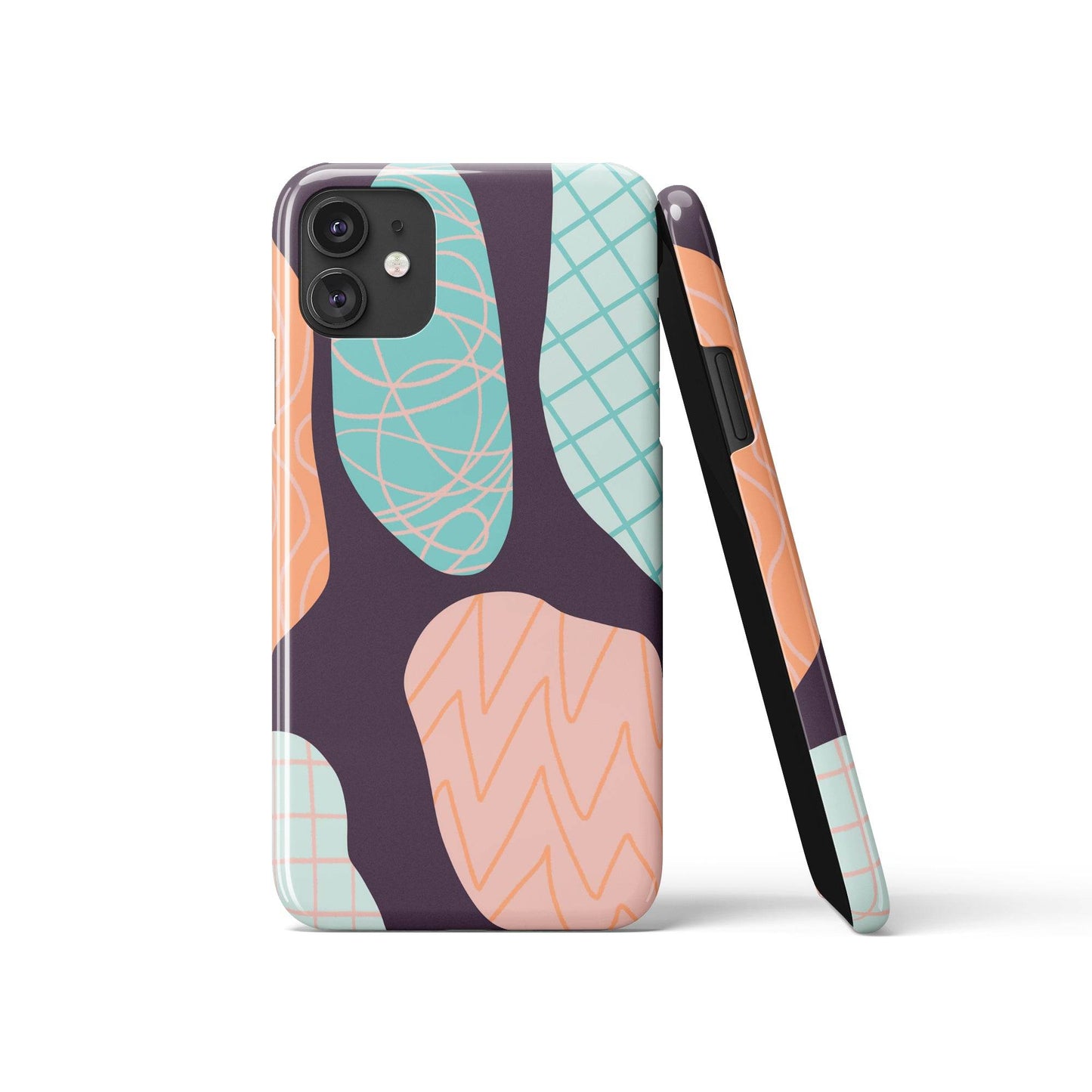 Purple Drawing iPhone Case - HypeSheriff