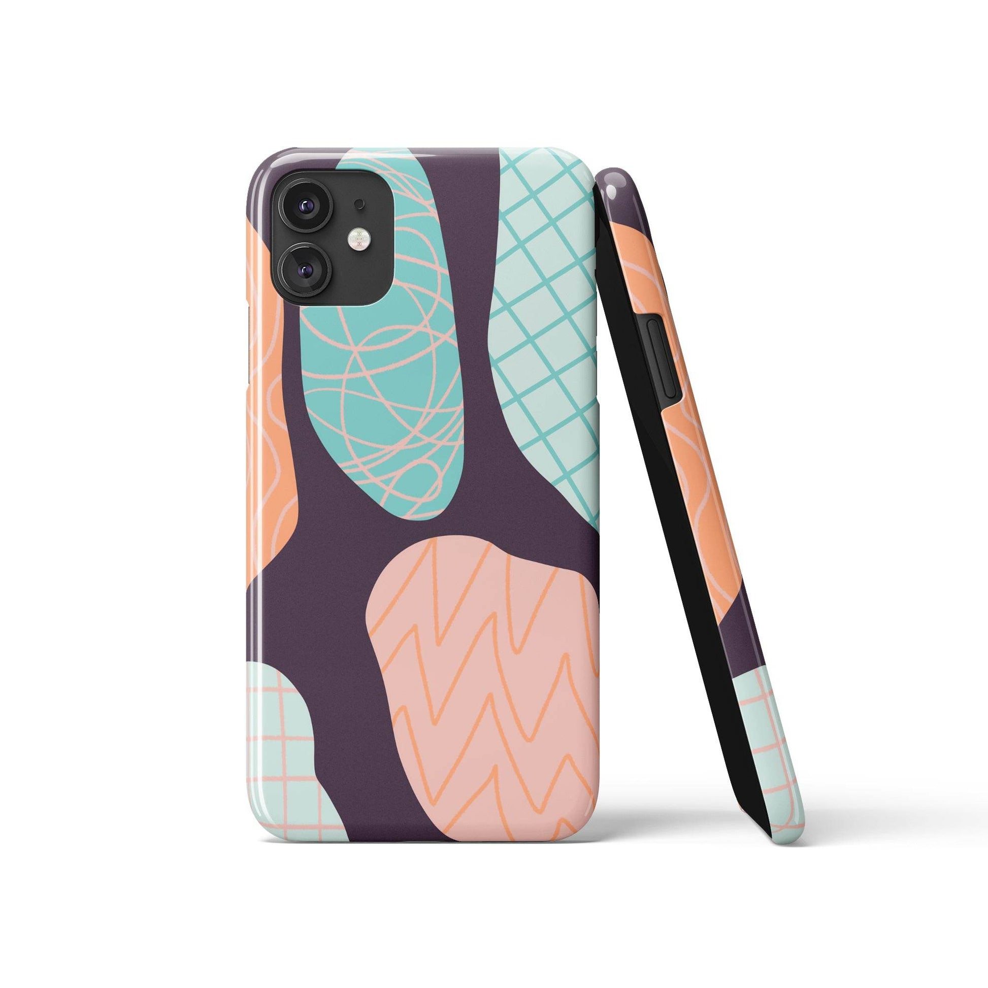 Purple Drawing iPhone Case - HypeSheriff