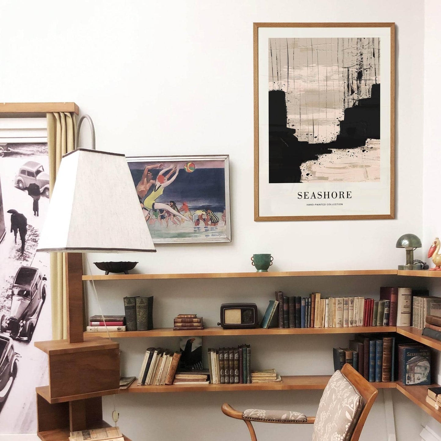 Seashore, Abstract Paintbrushes Poster - HypeSheriff