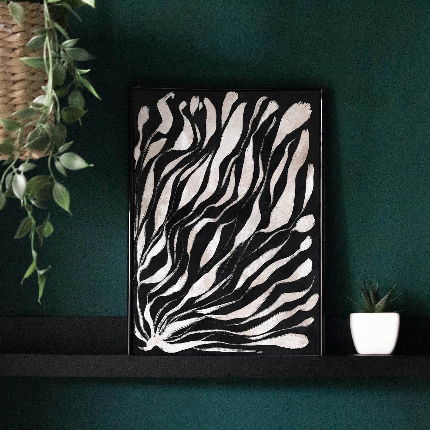 Black&White Abstract Flower Poster - HypeSheriff