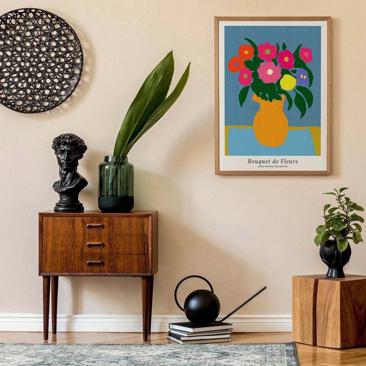 Bouquet of Flowers Retro Colorful Poster - HypeSheriff