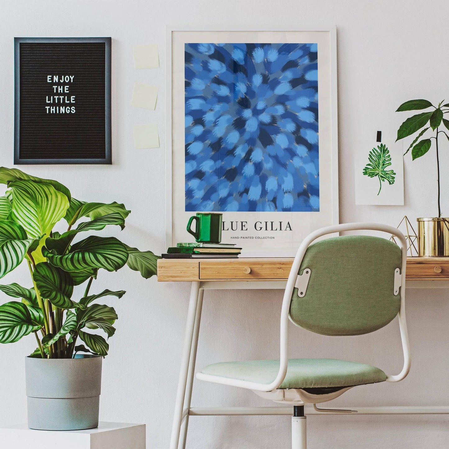 Blue Gilia Flower Abstract Poster - HypeSheriff