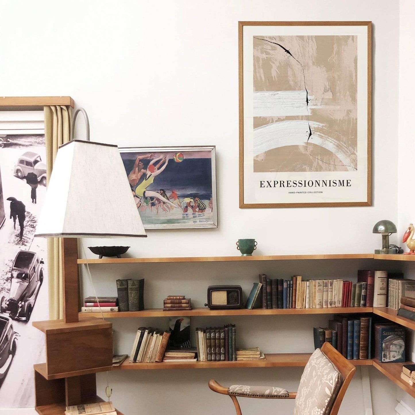 Expressionisme Neutral Beige Art Poster - HypeSheriff