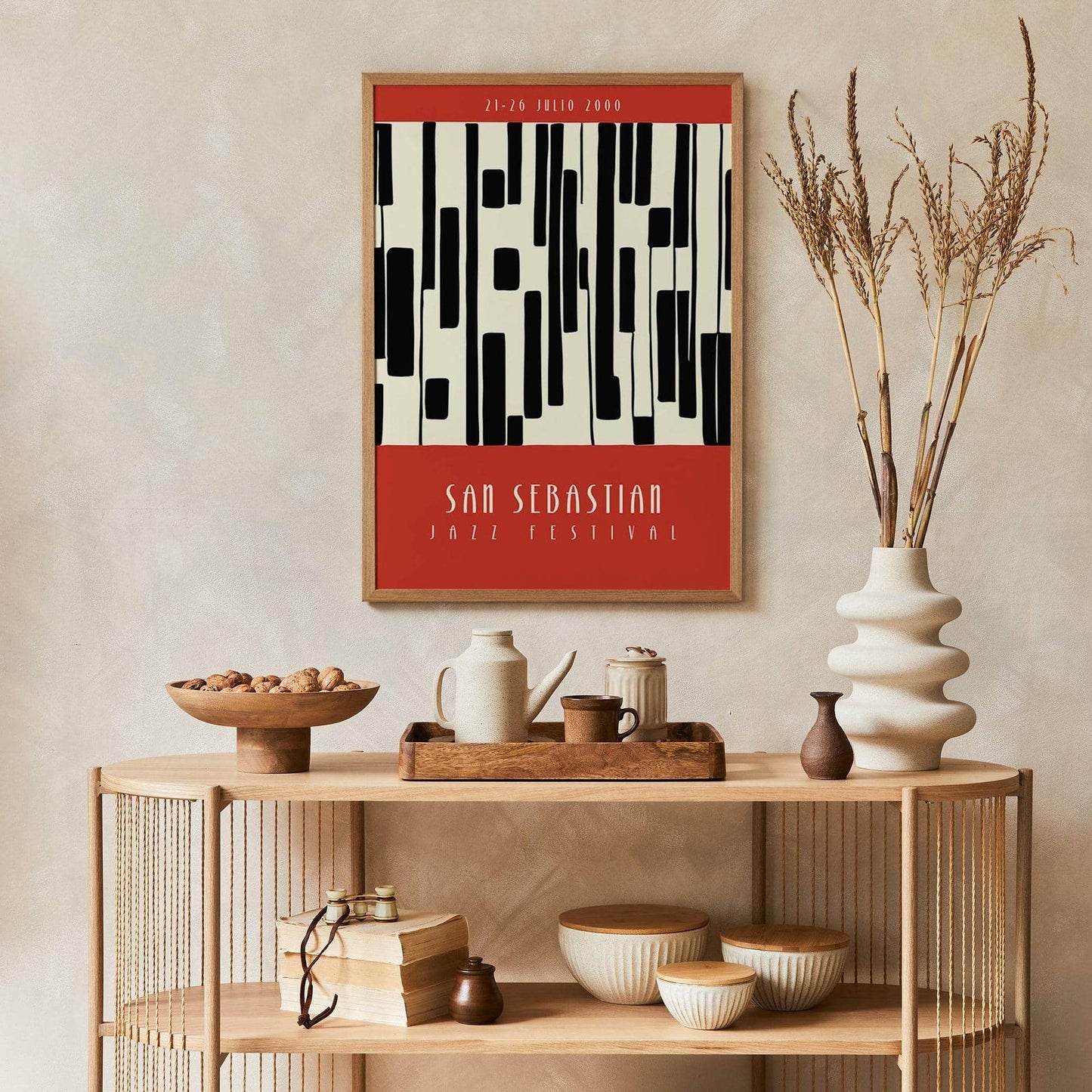 San Sebastian Jazz Festival Red Poster - HypeSheriff