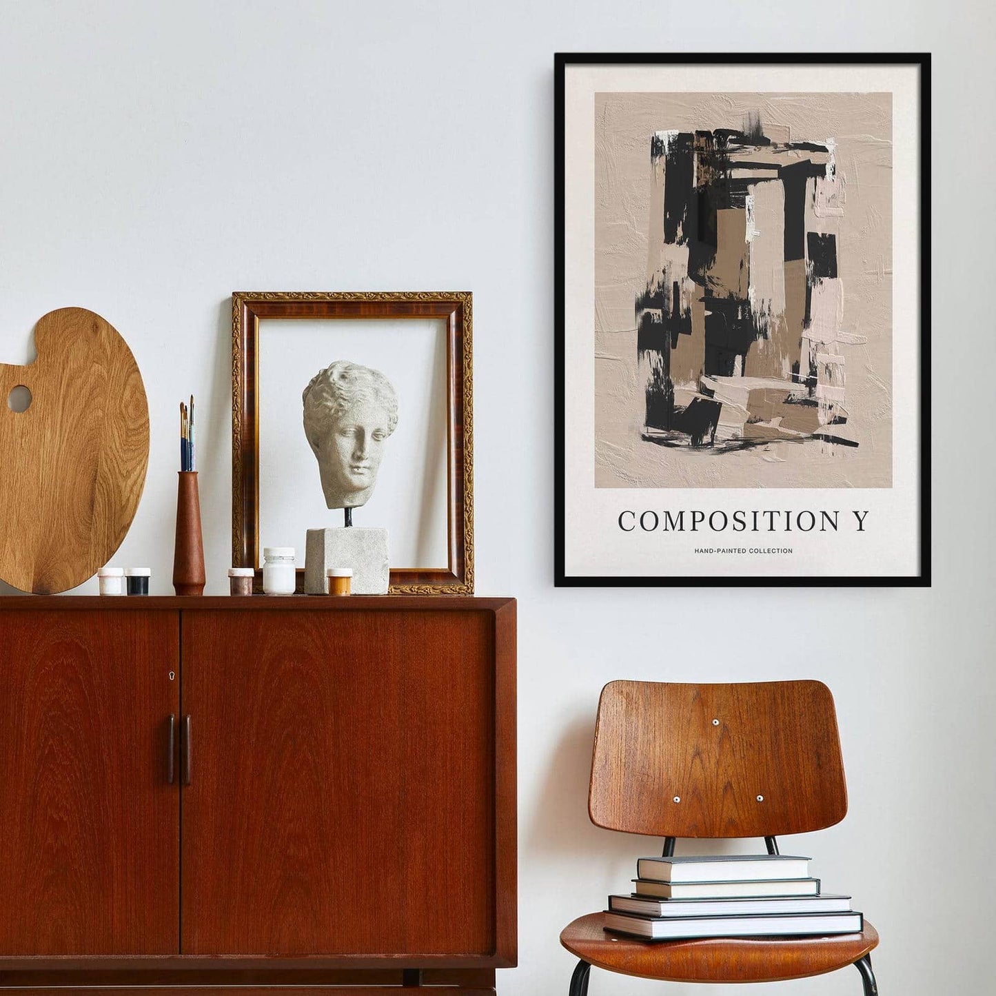 Composition Y Modern Abstract Poster - HypeSheriff