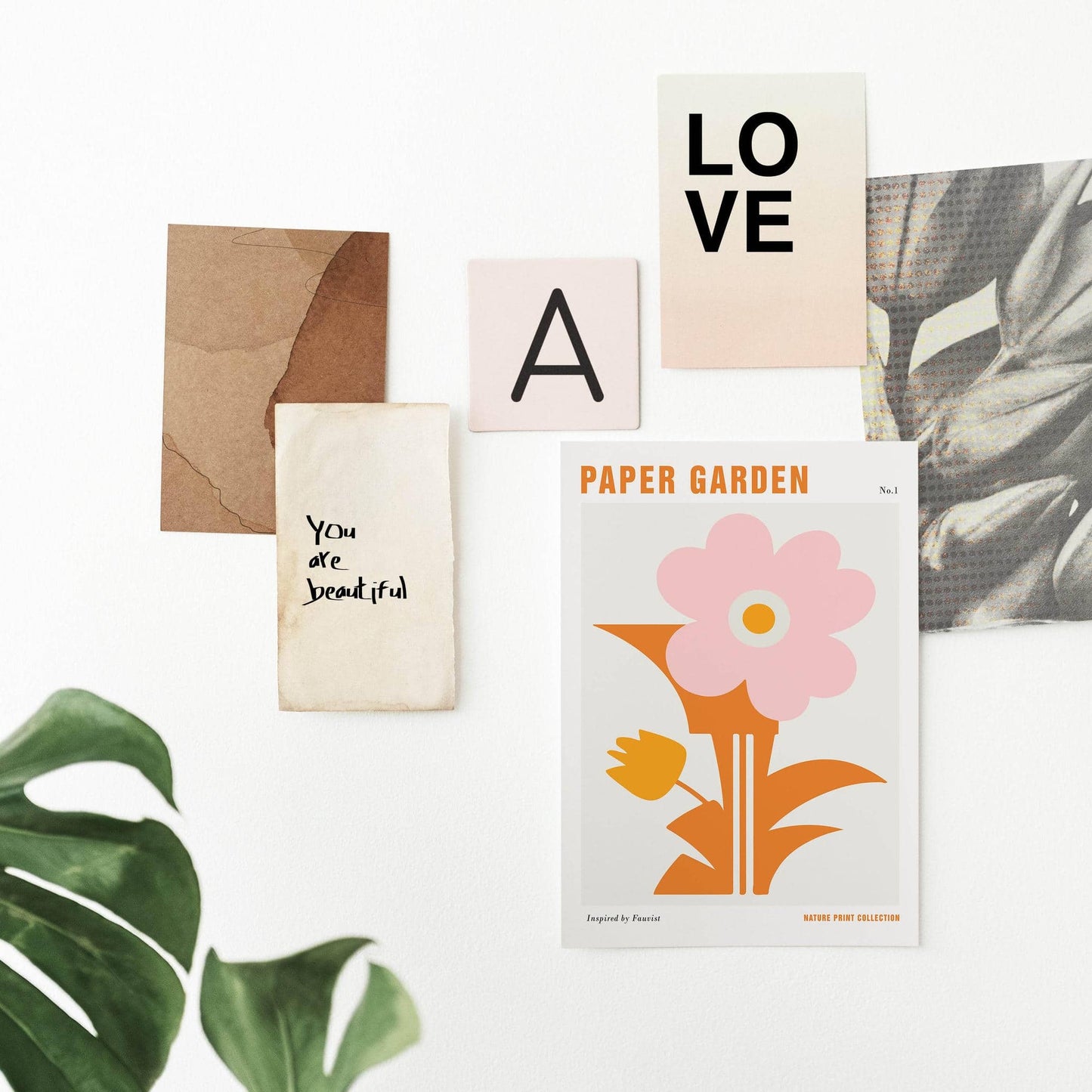 Retro Cut Outs Flower Poster - HypeSheriff