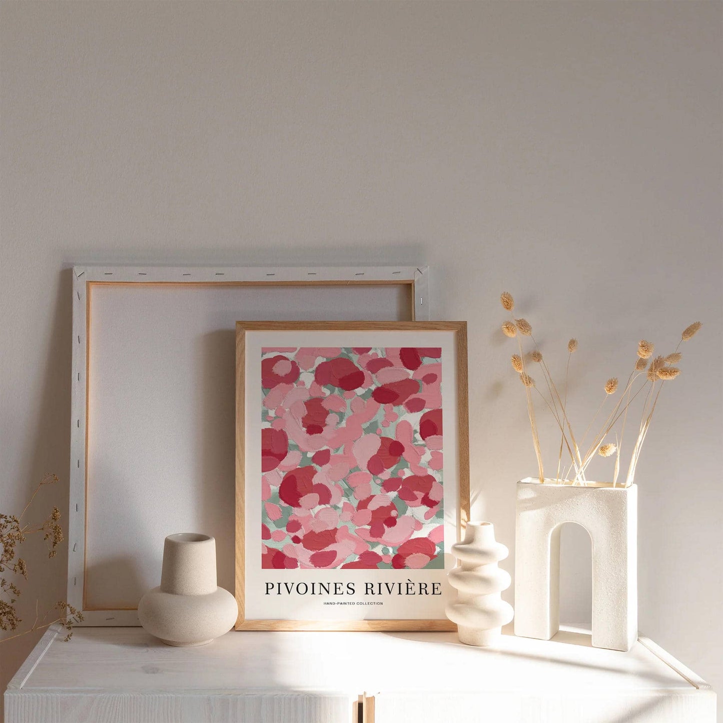 Pivoines Rivière Abstract Painted Poster - HypeSheriff