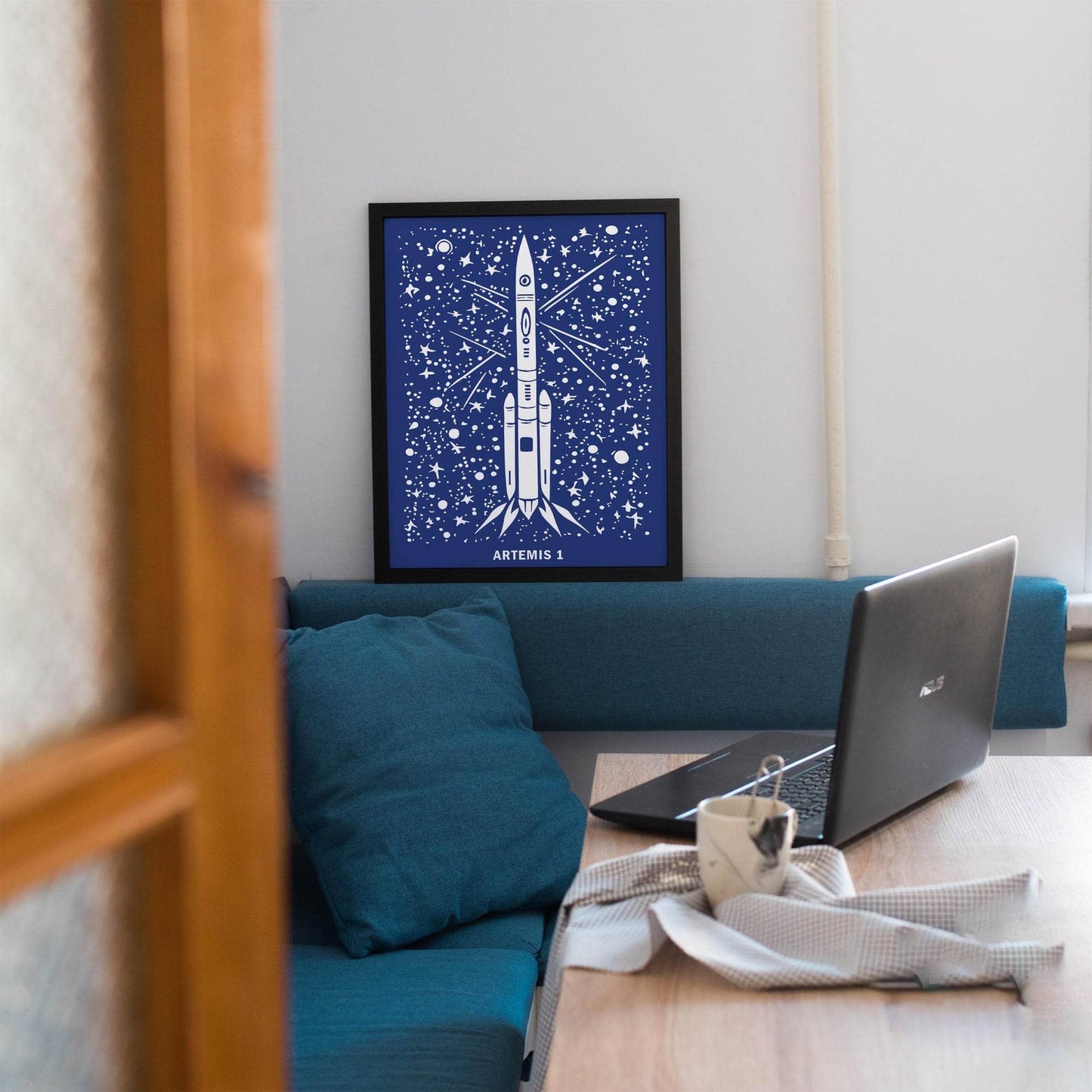 Blue ARTEMIS 1 Nasa Space Poster - HypeSheriff