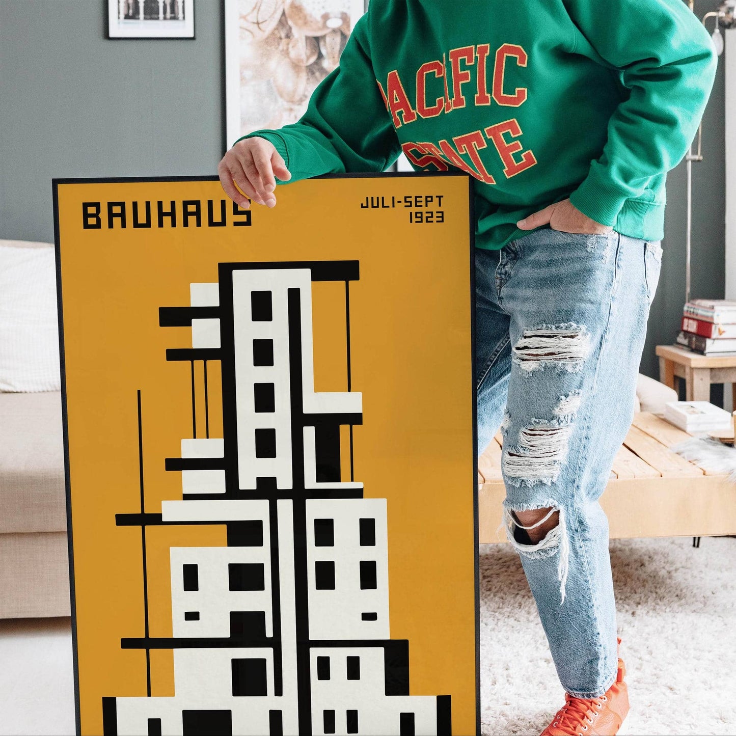 Mustard Bauhaus Architecture Poster - HypeSheriff