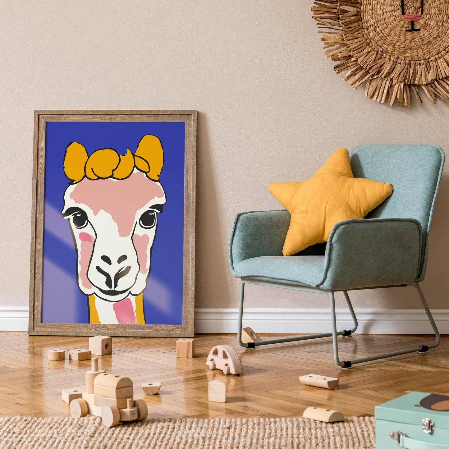 Colorful Cute Alpaca Poster - HypeSheriff