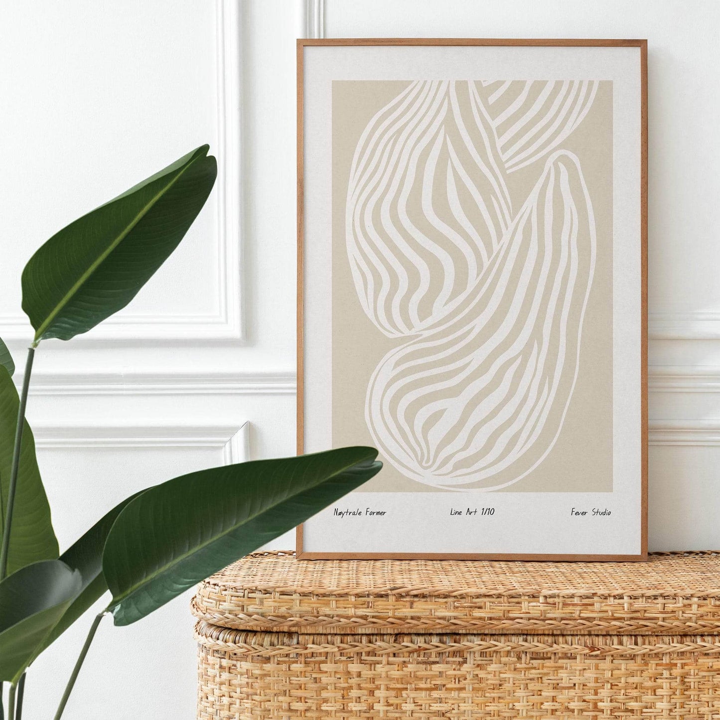 Beige Neutral Forms Poster - HypeSheriff