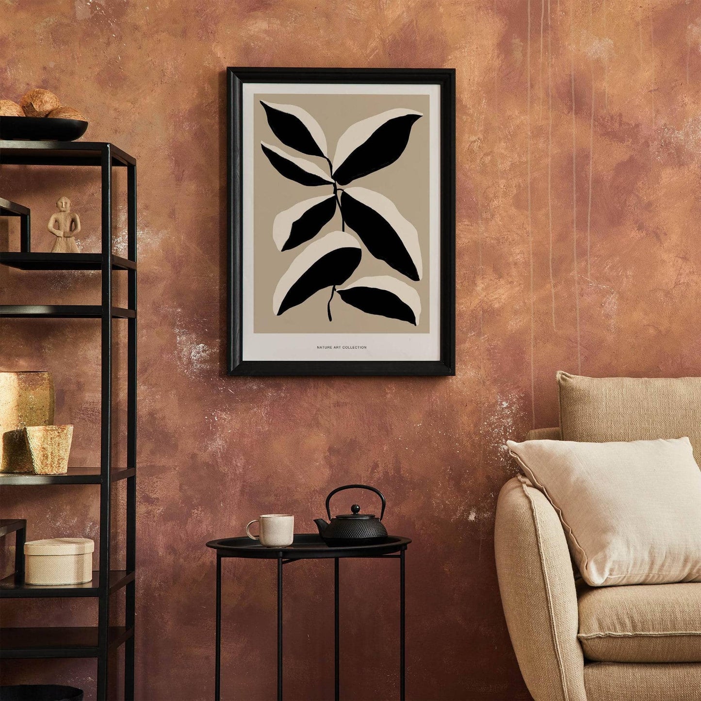 Black Beige White Flower Print - HypeSheriff