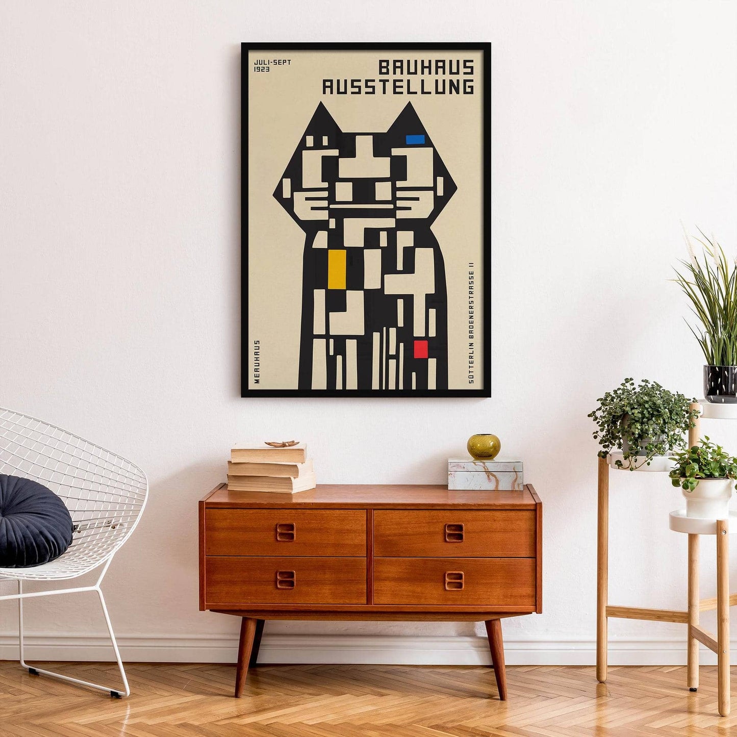 Bauhaus Geometric Cat Poster - HypeSheriff