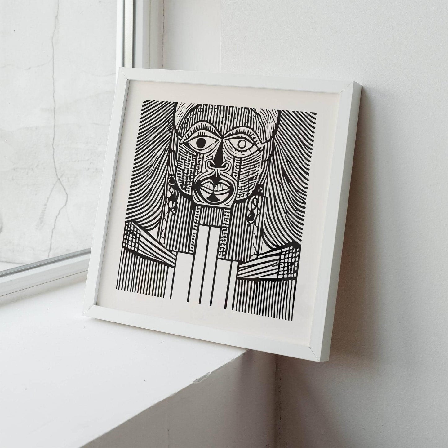 P. Picasso Cubism Black and White Print - HypeSheriff