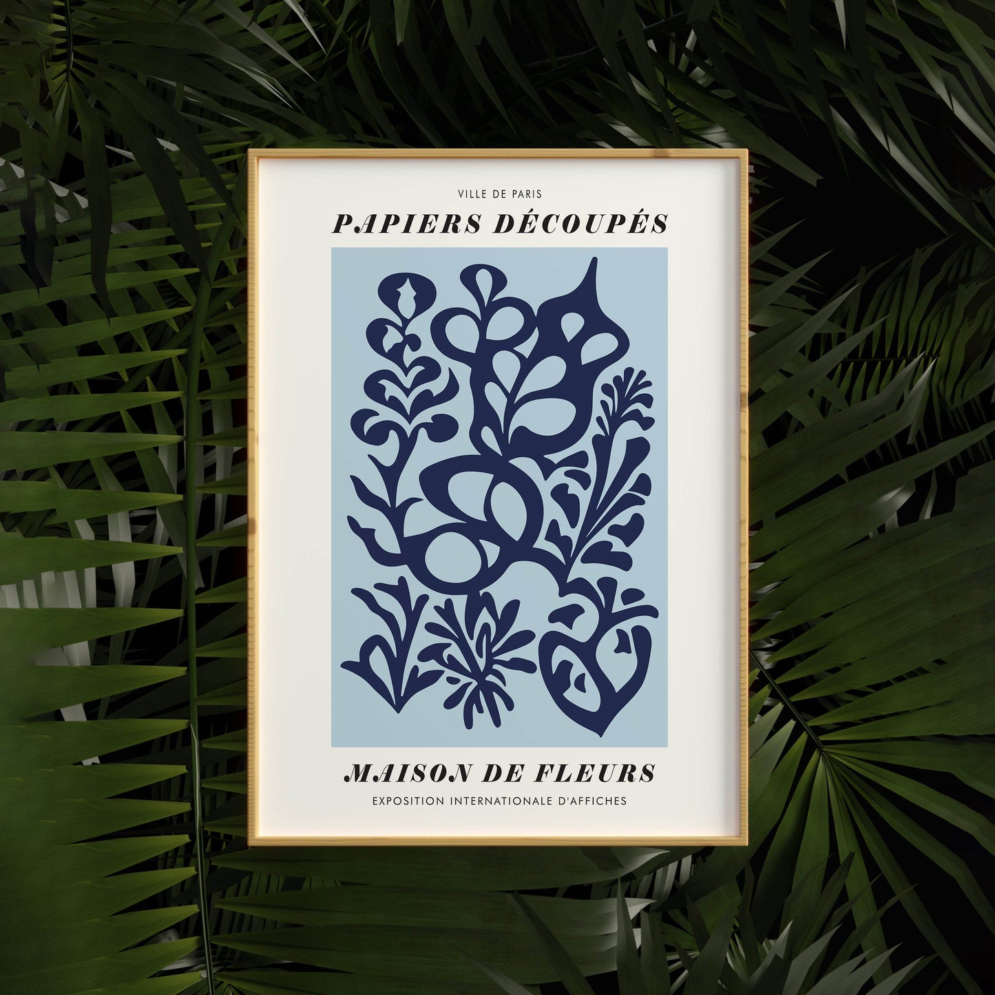 Blue Papiers Decoupes Art Print - HypeSheriff