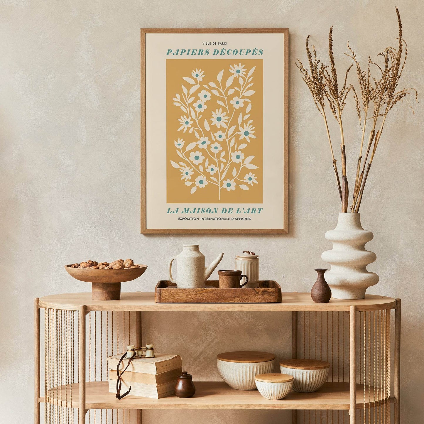 Yellow Mustard Floral Poster - HypeSheriff