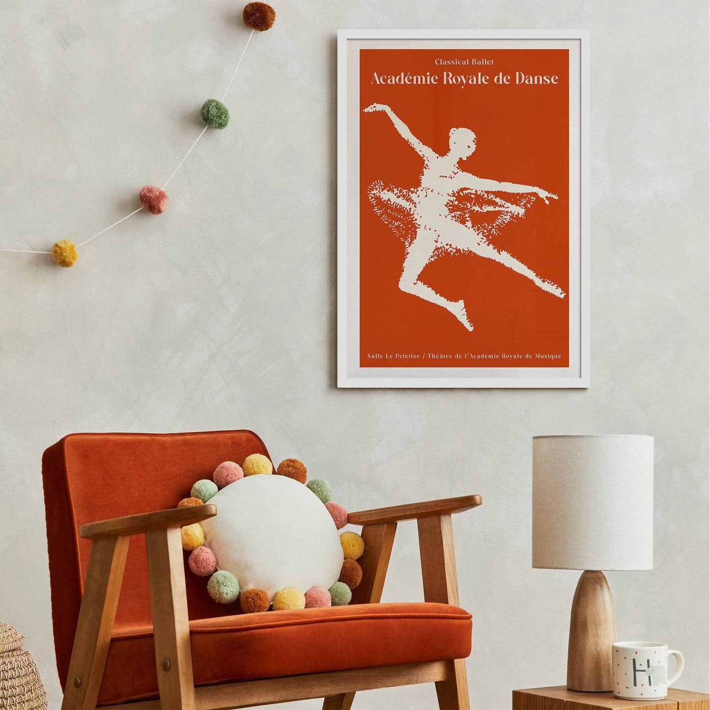 Classical Ballet Music Red Poster - HypeSheriff