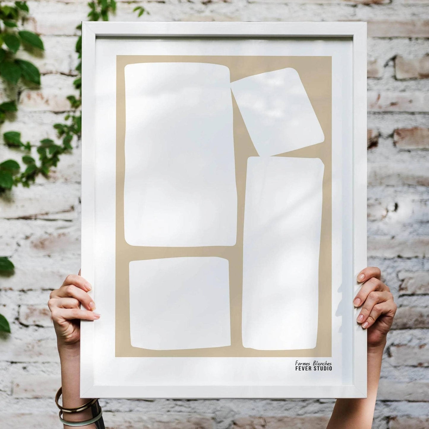 FEVER STUDIO - Formes Blanches Art Print - HypeSheriff