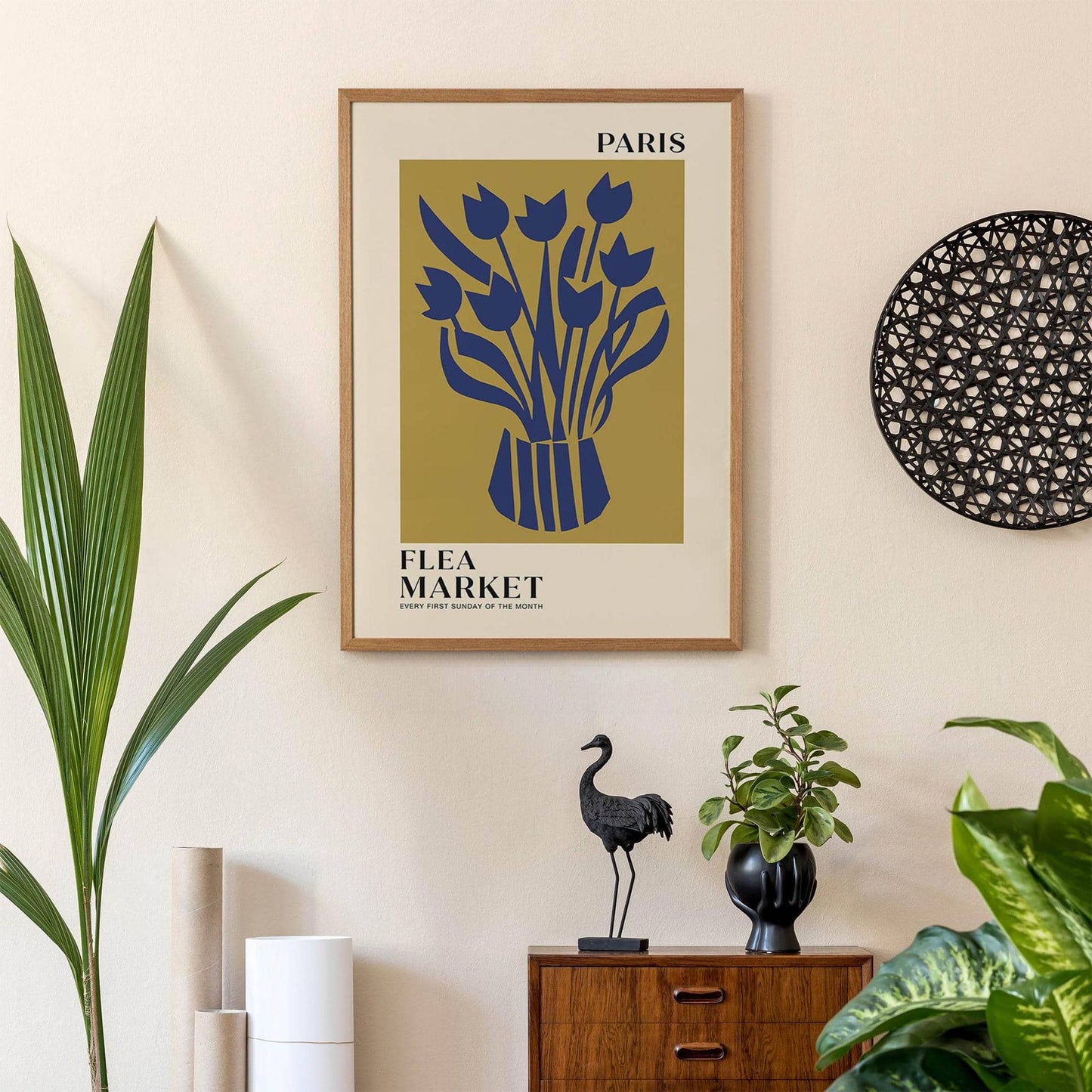 Paris Flea Market Retro Poster - HypeSheriff