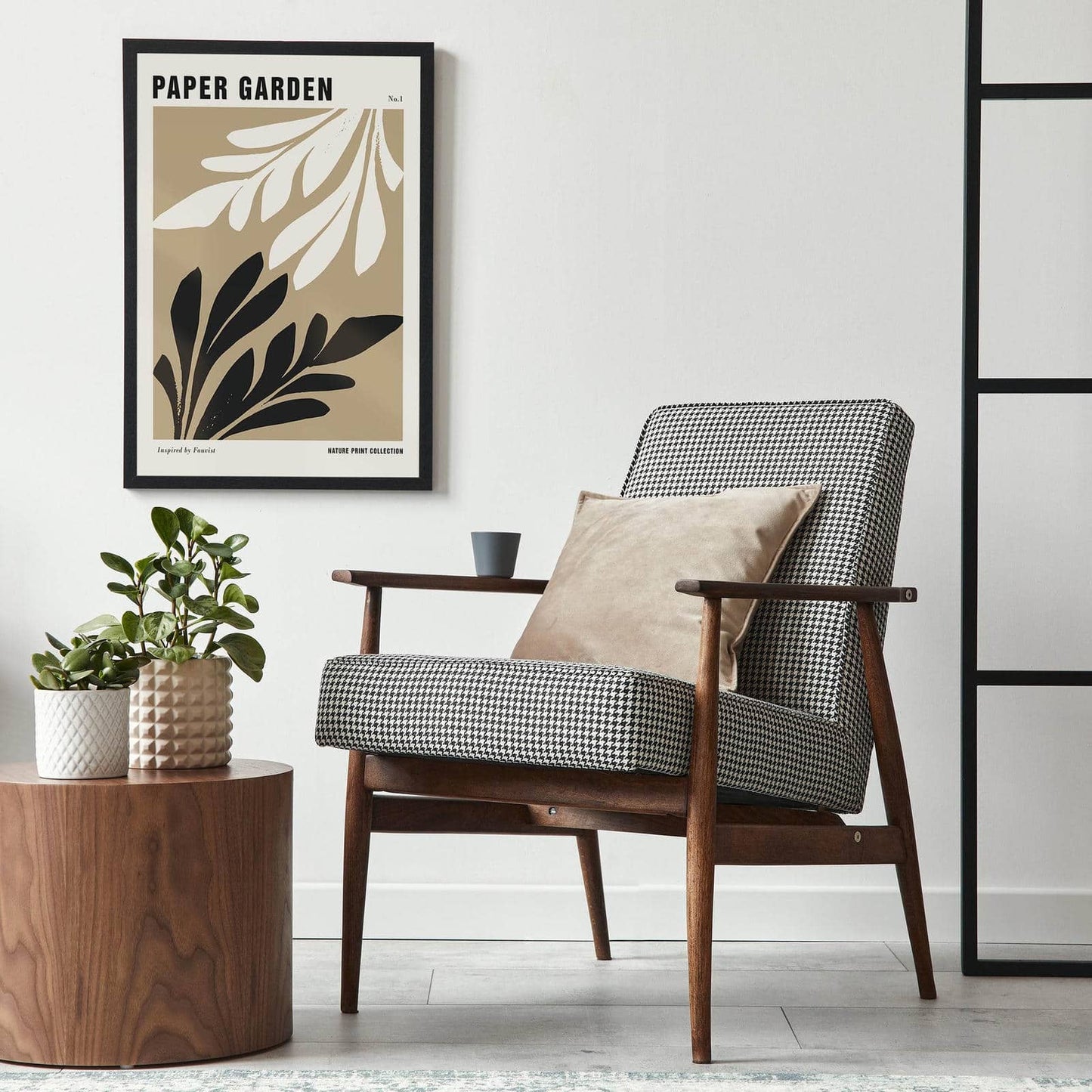 Rustic Beige Paper Leaves Poster - HypeSheriff