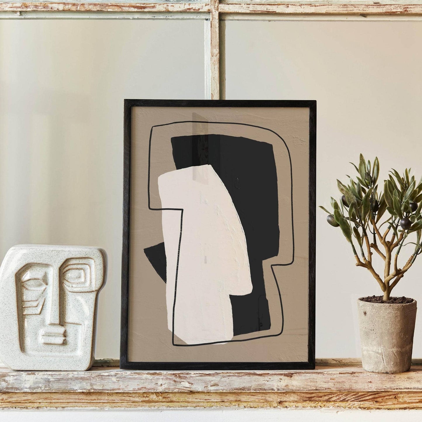 Painted Bauhaus Human Faces Poster - HypeSheriff