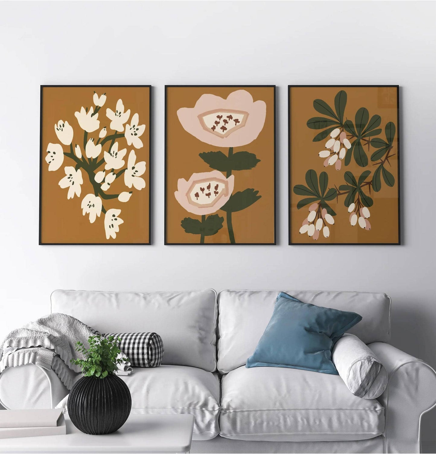 Set of 3 Retro Nature Prints - HypeSheriff
