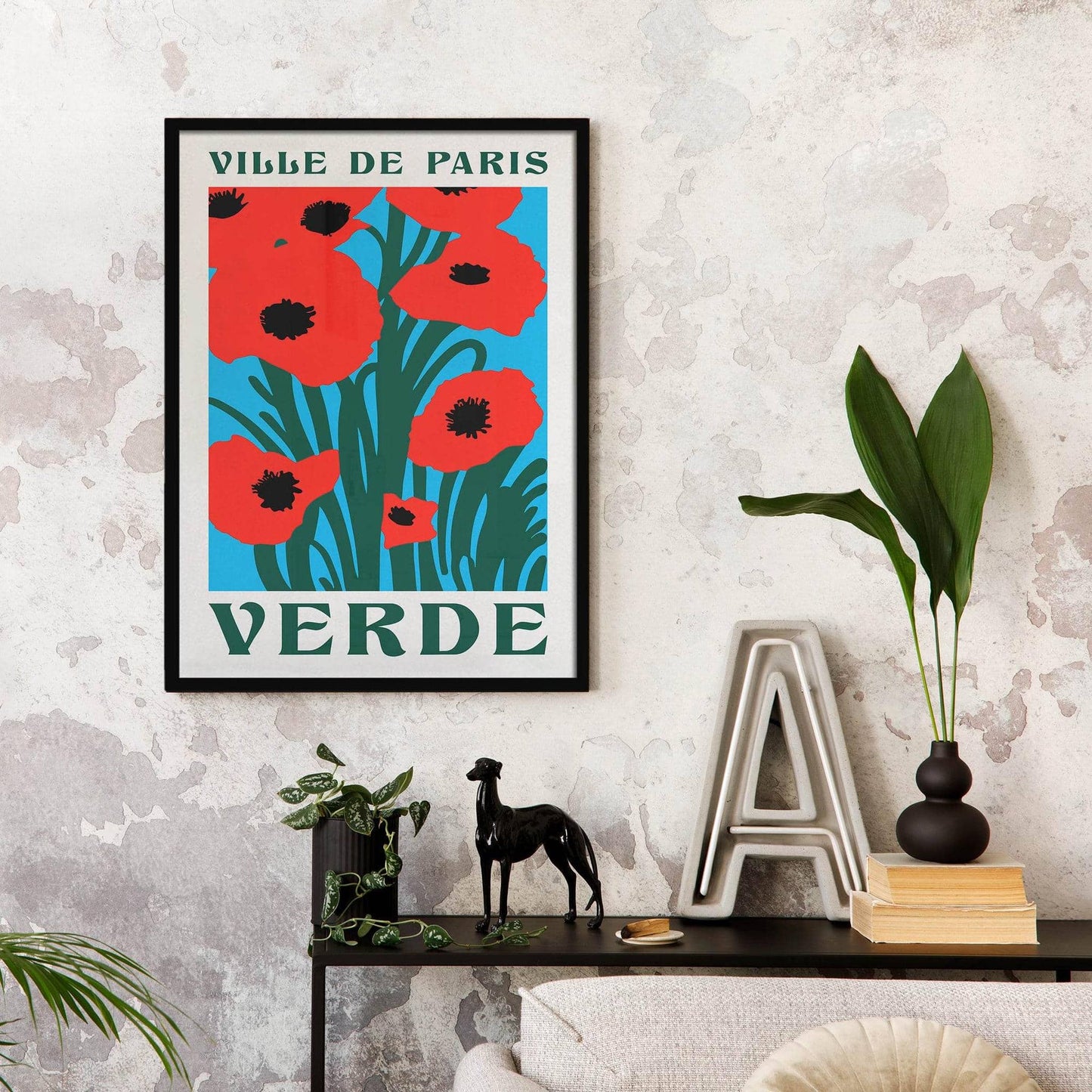 Verde Ville de Paris Floral Poster - HypeSheriff