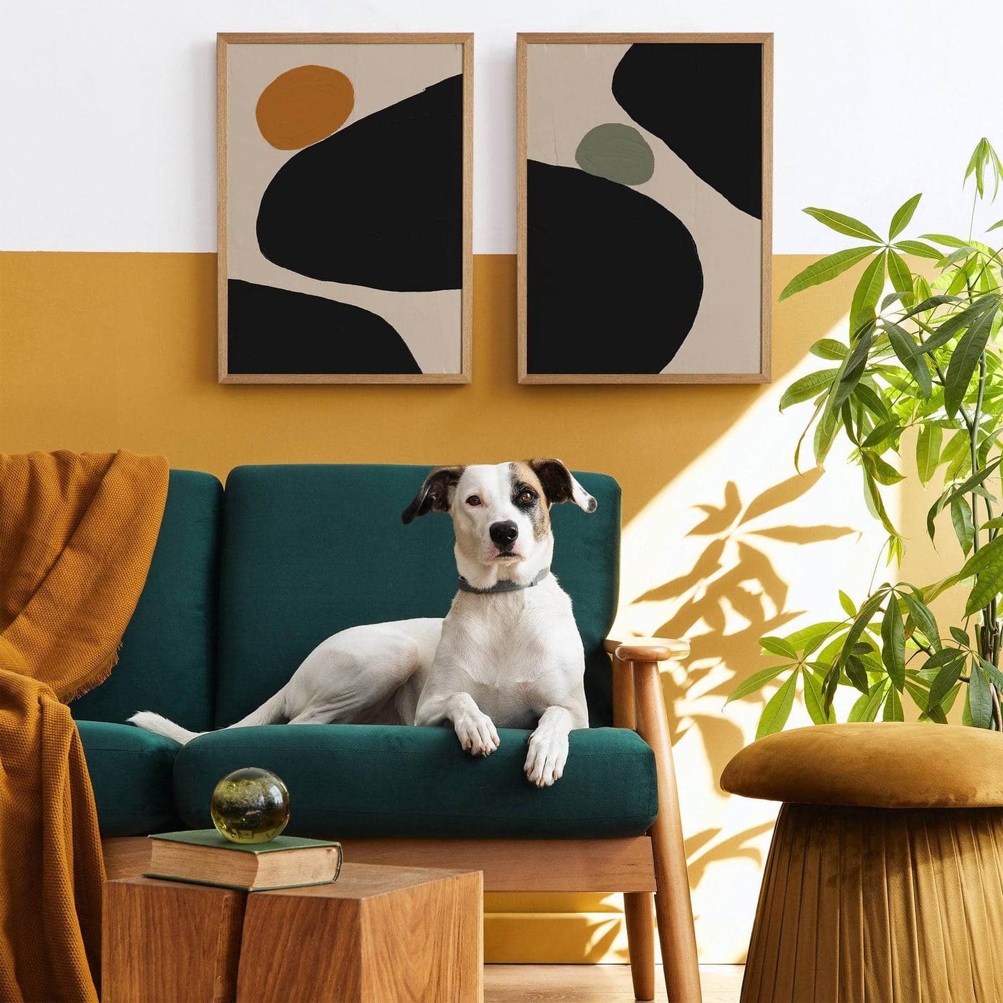 Set of 2 Black Danish Design Abstract Posters - HypeSheriff