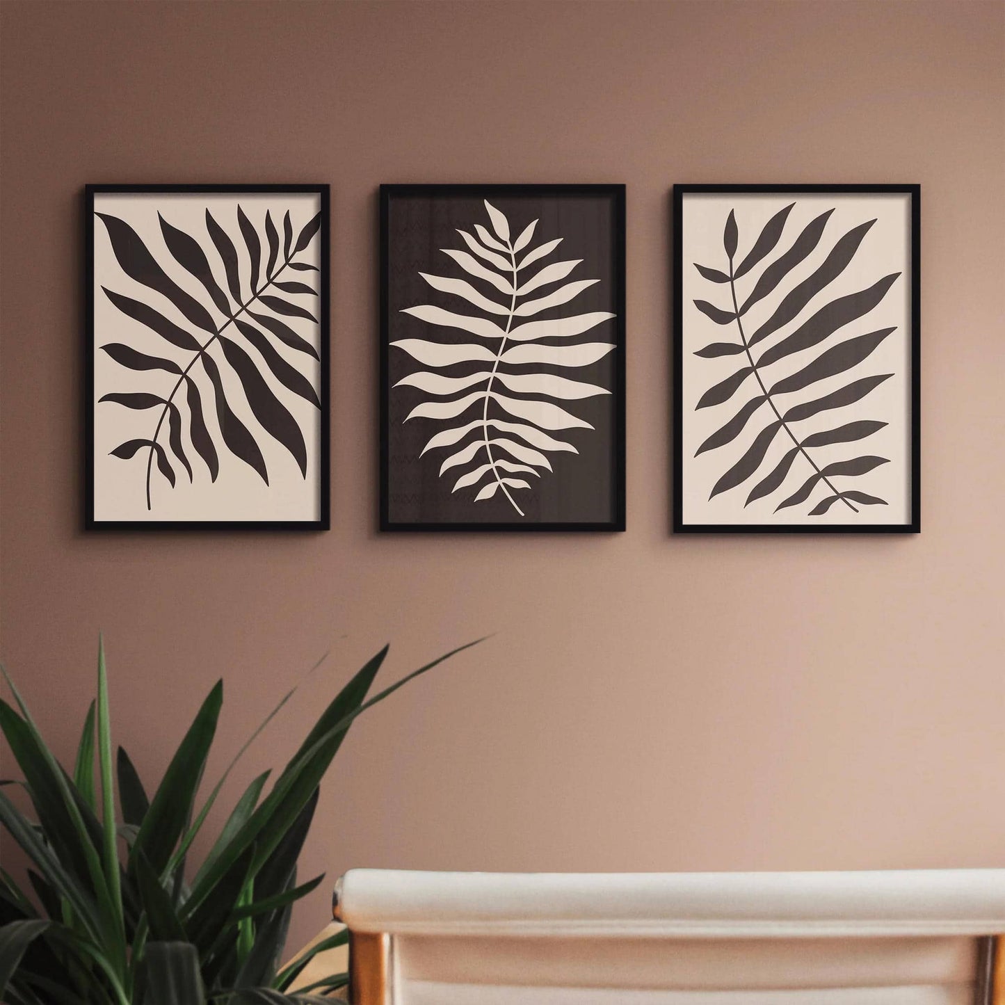 Set of 3 Rustic Leaves Prints - HypeSheriff