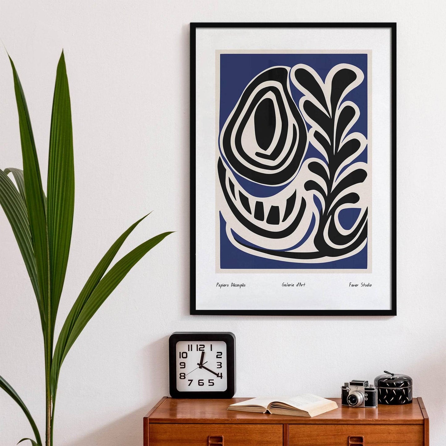 Navy Blue Cutouts Poster - HypeSheriff