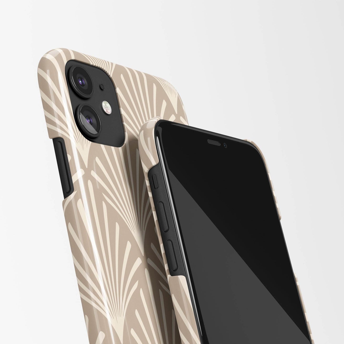 Beige Art Deco iPhone Case - HypeSheriff