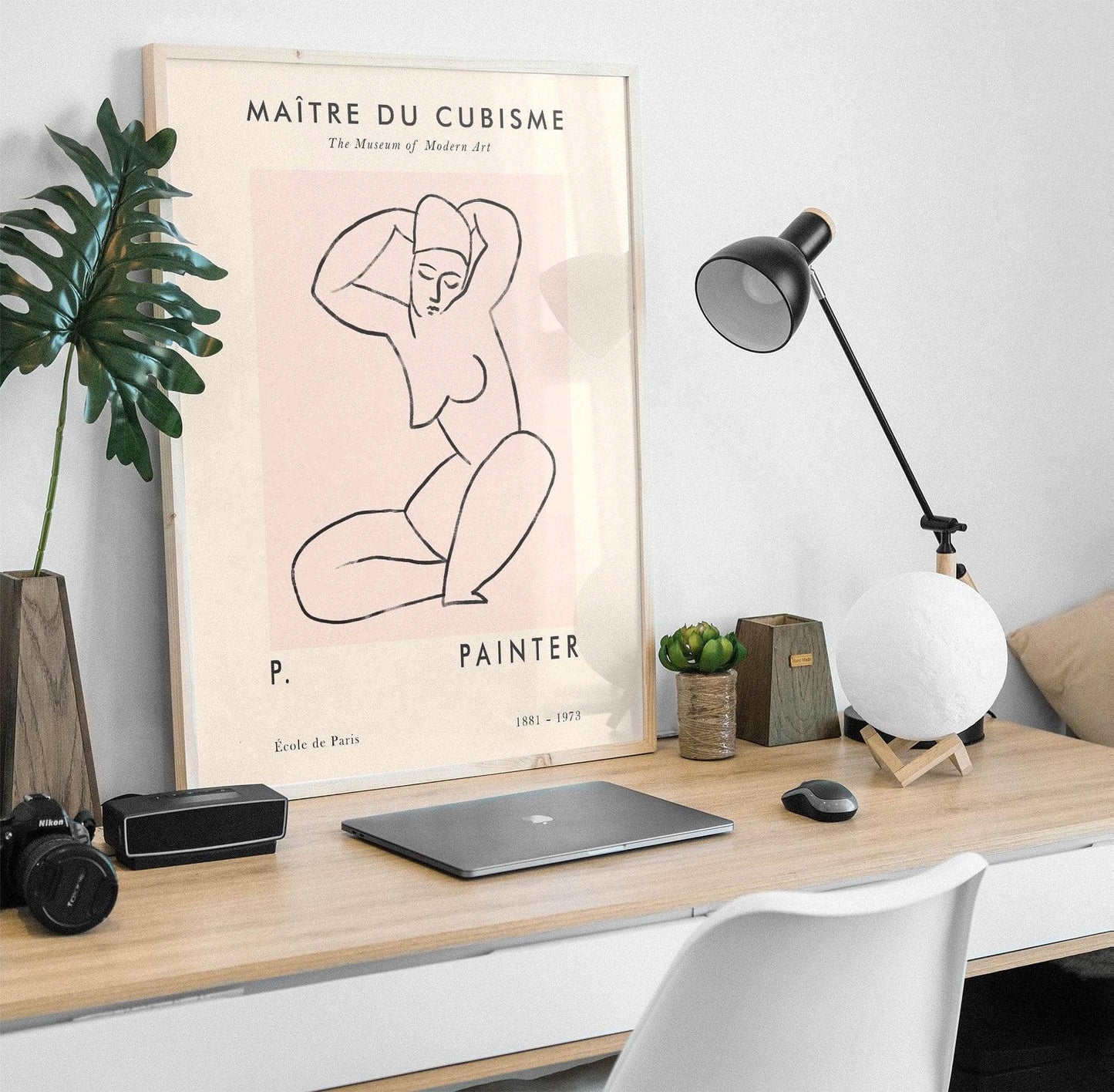 Line Art Cubism Poster - HypeSheriff