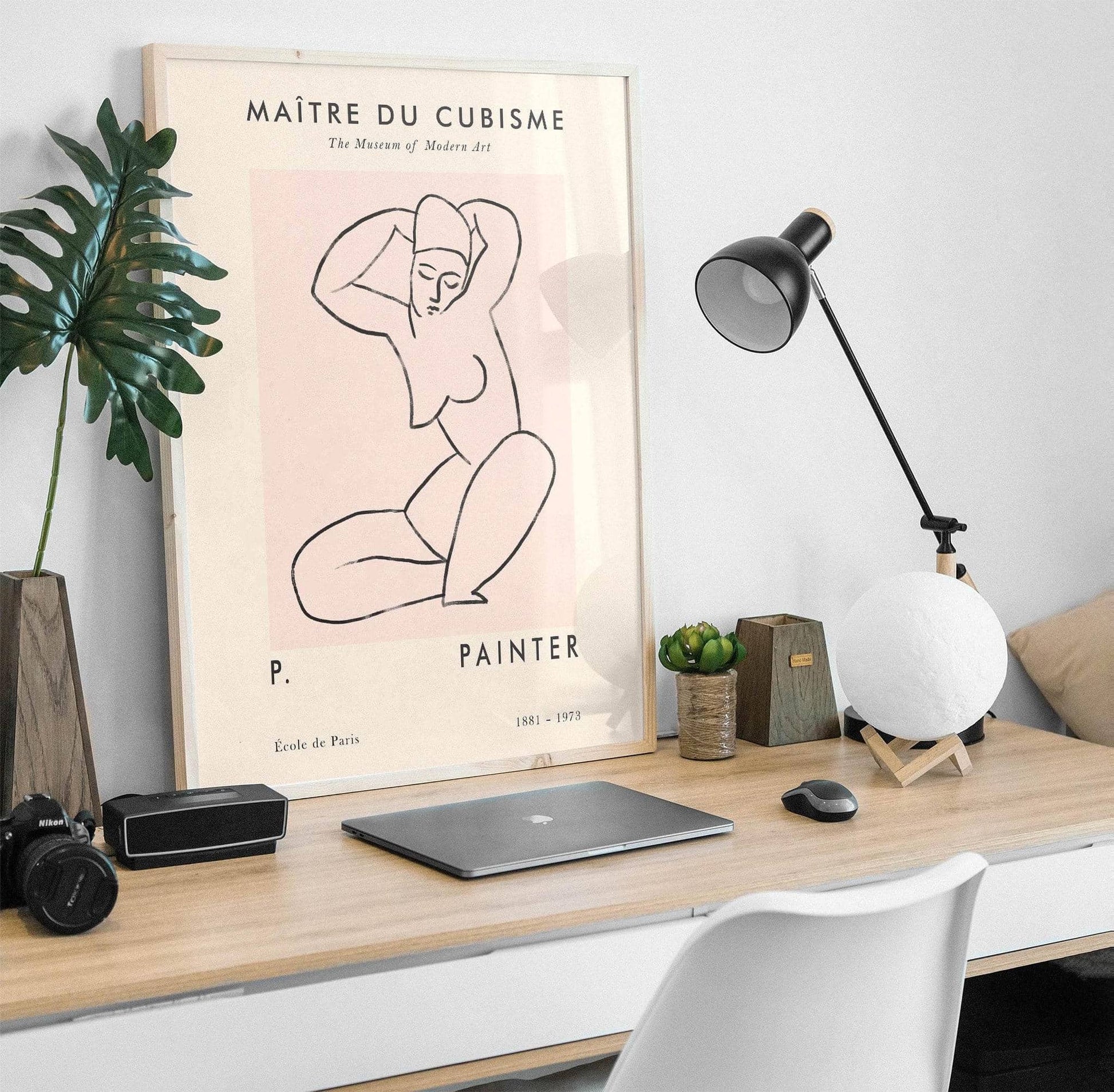 Line Art Cubism Poster - HypeSheriff