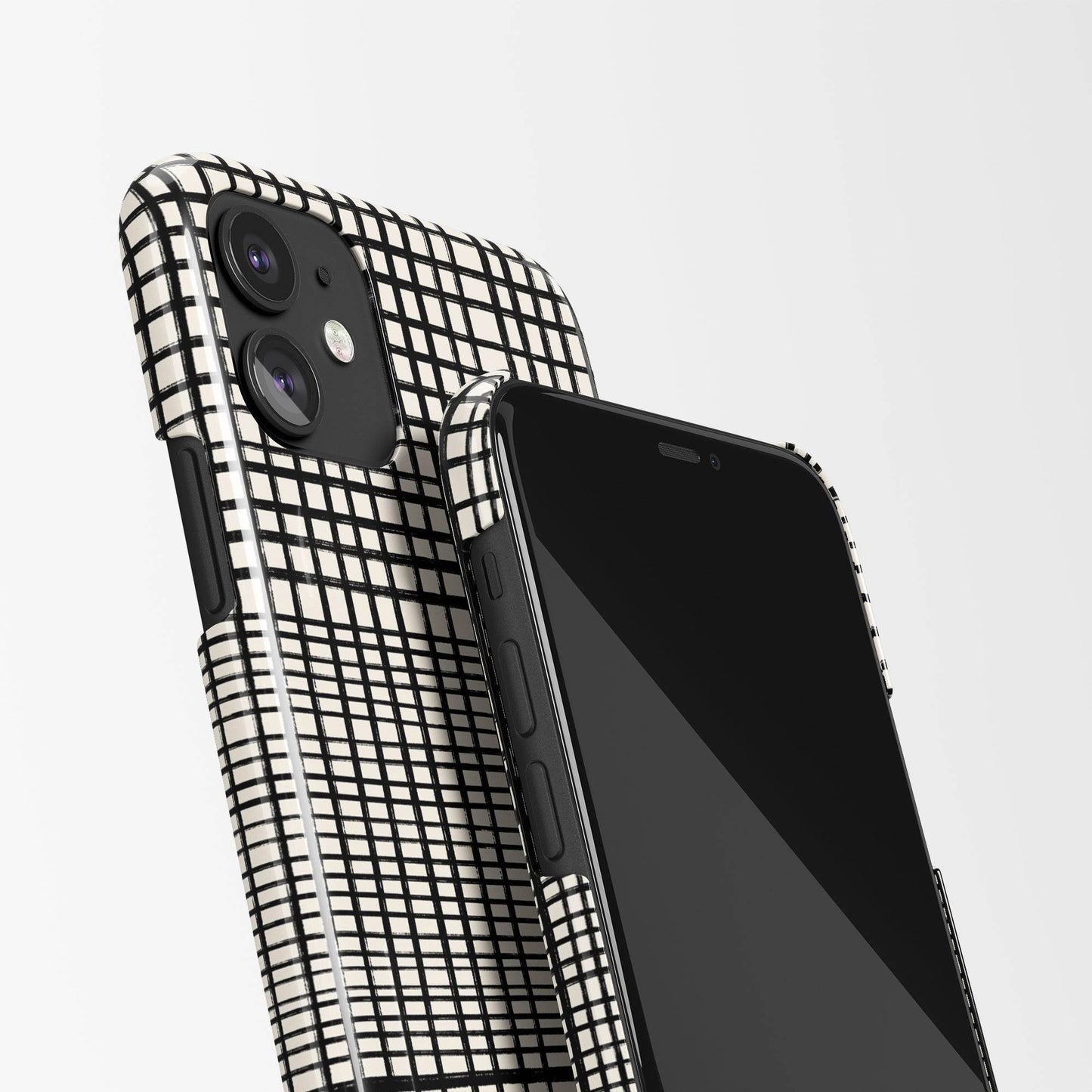 Black & White Pattern iPhone Case - HypeSheriff