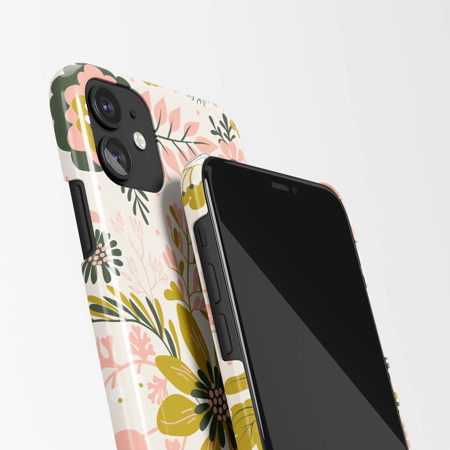 iPhone Case with Folk Floral Print - HypeSheriff