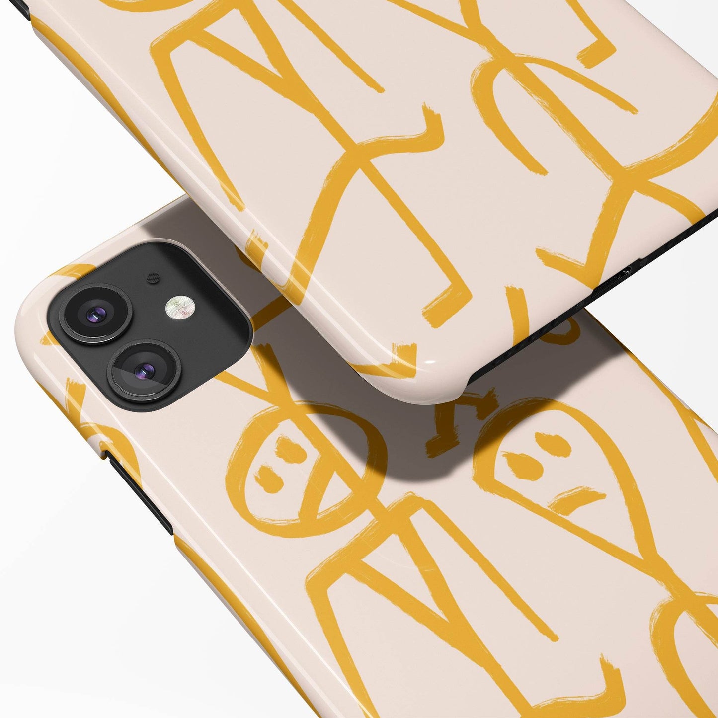 Cavemen Drawings iPhone Case - HypeSheriff