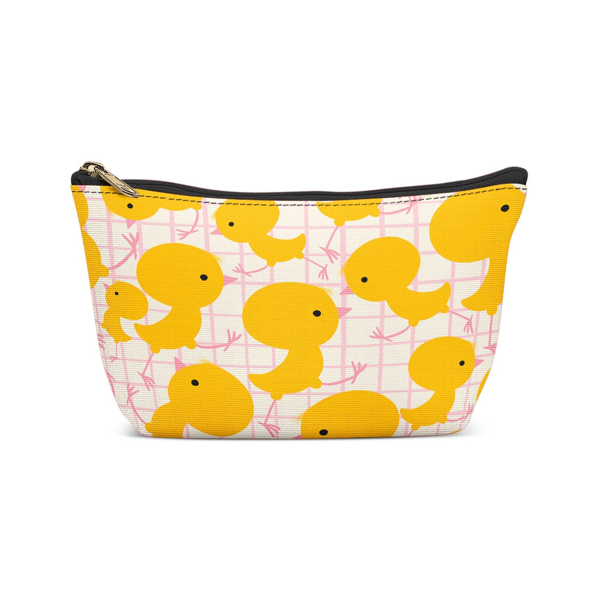 Funny Little Chicken Yellow Makeup Bag - HypeSheriff