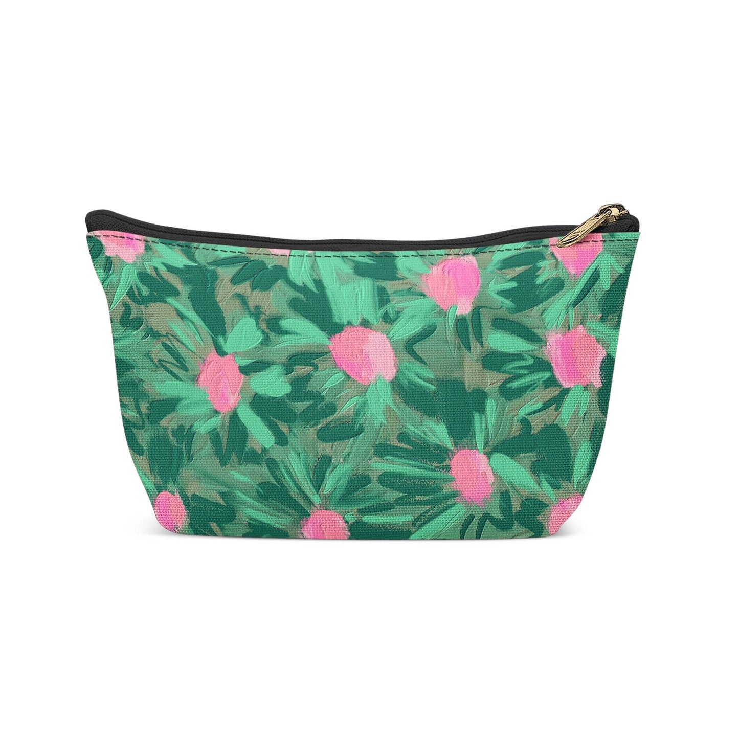 Painted Green Botanical Garden Makeup Bag - HypeSheriff
