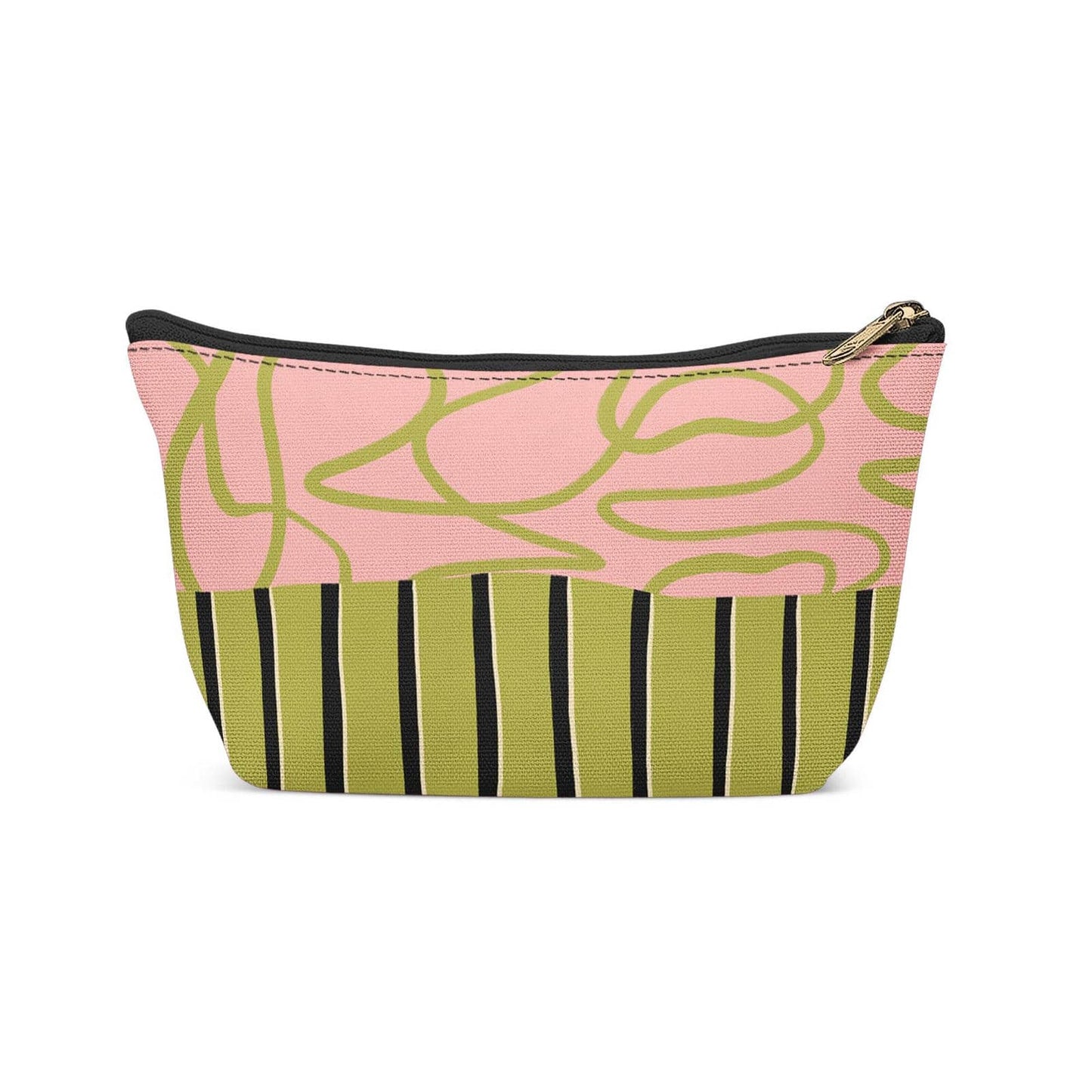 Green Pink Modern Style Makeup Bag - HypeSheriff